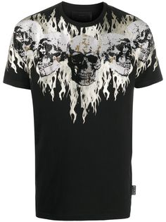 Philipp Plein футболка с круглым вырезом и принтом Skull