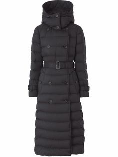 Burberry пуховик со съемным капюшоном
