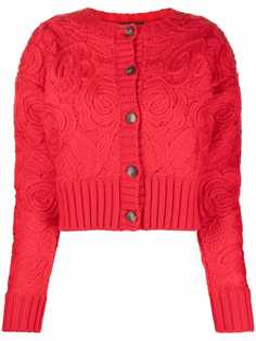 Blumarine шерстяной кардиган с цветочным узором