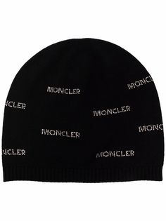 Moncler шапка бини с монограммой