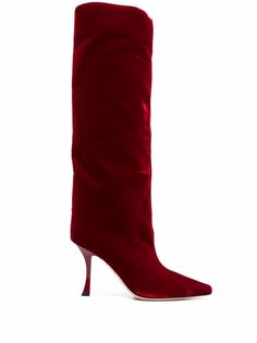 Jimmy Choo Chad 90mm velvet knee-high boots