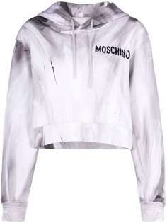 Moschino укороченное худи с принтом Brushstroke