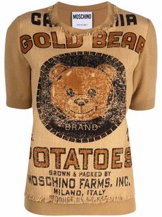 Moschino трикотажный топ Potato Field