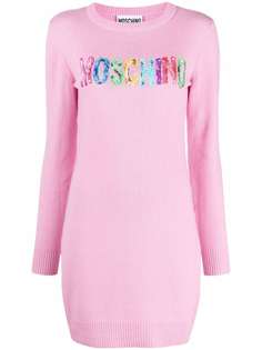 Moschino платье с логотипом