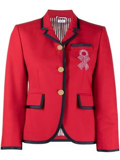 Thom Browne блейзер с контрастной отделкой