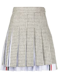 Thom Browne плиссированная мини-юбка с асимметричным подолом