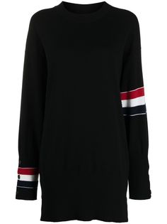 Thom Browne джемпер оверсайз с полосками RWB