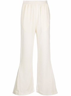 MM6 Maison Margiela расклешенные бархатные брюки