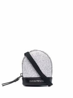 Emporio Armani мини-сумка с блестками и логотипом