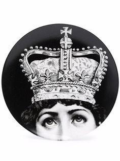 Fornasetti декоративная тарелка с графичным принтом