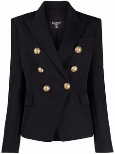 Balmain двубортный блейзер с заостренными лацканами