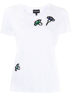 Emporio Armani футболка с цветочным принтом