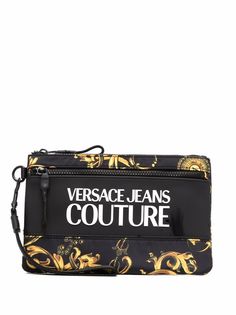 Versace Jeans Couture кошелек с принтом Barocco и аппликацией логотипа