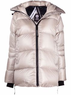 Canada Goose пуховик с капюшоном и нашивкой-логотипом