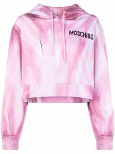 Moschino укороченное худи с принтом Brushstroke