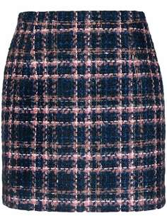 Alessandra Rich твидовая юбка мини с завышенной талией