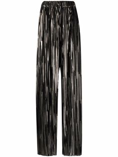 Alexandre Vauthier широкие брюки Notilde с эффектом металлик