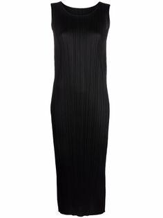 Pleats Please Issey Miyake платье миди без рукавов