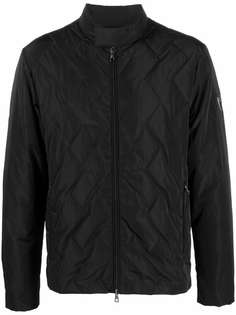 Ea7 Emporio Armani стеганая куртка с узором зигзаг