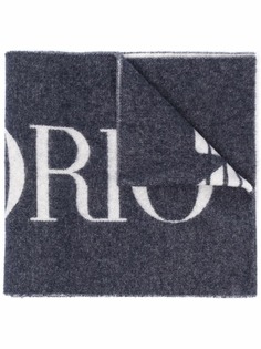 Emporio Armani двусторонний шарф с логотипом