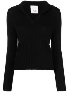 Allude джемпер в рубчик с V-образным вырезом