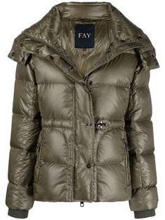 Fay пуховик с капюшоном