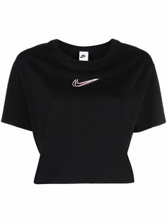 Nike укороченная футболка с логотипом Swoosh