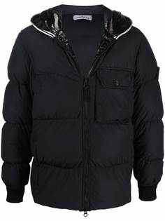 Stone Island пуховик с нашивкой