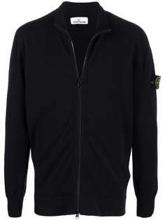 Stone Island джемпер на молнии с нашивкой-логотипом