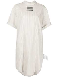 MM6 Maison Margiela полосатое платье-рубашка с нашивкой-логотипом