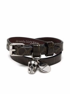 Alexander McQueen браслет с подвеской Skull