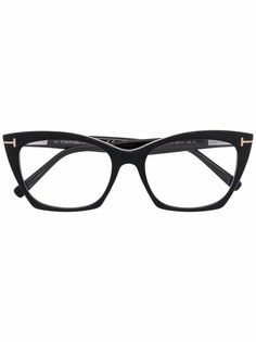 TOM FORD Eyewear солнцезащитные очки в оправе кошачий глаз с логотипом