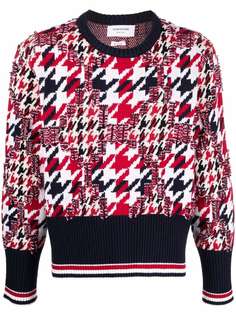 Thom Browne жаккардовый джемпер с узором в ломаную клетку