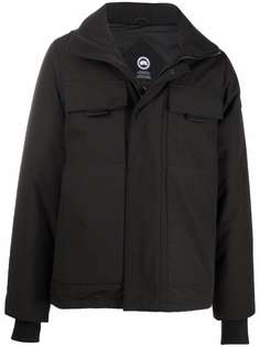 Canada Goose пуховик с нашивкой-логотипом