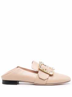 Bally лоферы со складным задником и пряжкой