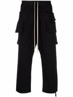 Rick Owens DRKSHDW брюки с кулиской и низким шаговым швом
