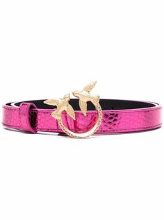 Pinko ремень Love Birds с тиснением под кожу змеи