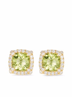 David Yurman серьги Chatelaine из желтого золота с бриллиантами и перидотом