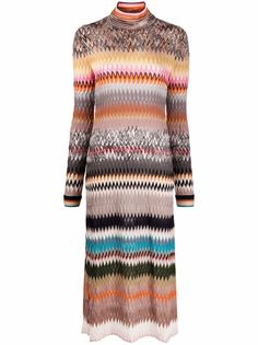 Missoni трикотажное платье с узором зигзаг