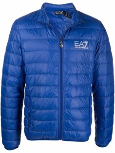 Ea7 Emporio Armani пуховик с логотипом