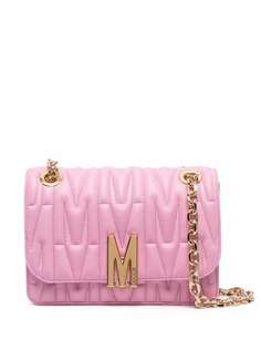 Moschino стеганая сумка на плечо с логотипом