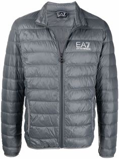 Ea7 Emporio Armani пуховик с логотипом
