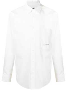 Wooyoungmi рубашка с карманом и вышитым логотипом