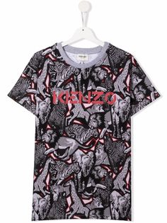 Kenzo Kids футболка с принтом Jungle
