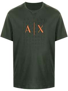 Armani Exchange футболка с контрастным логотипом