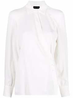 Emporio Armani рубашка со смещенной застежкой