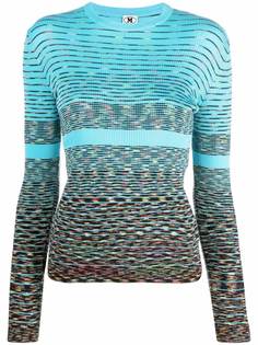 M Missoni топ из смесовой шерсти в рубчик