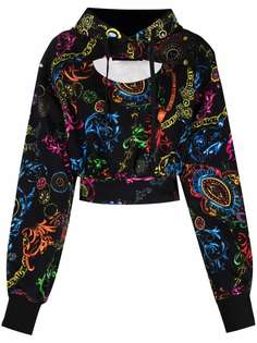 Versace Jeans Couture укороченная толстовка с графичным принтом