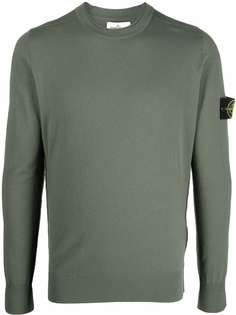 Stone Island толстовка с круглым вырезом и нашивкой-логотипом