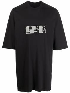 Rick Owens DRKSHDW футболка оверсайз с логотипом